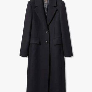 Camille X Mango wool coat, black
